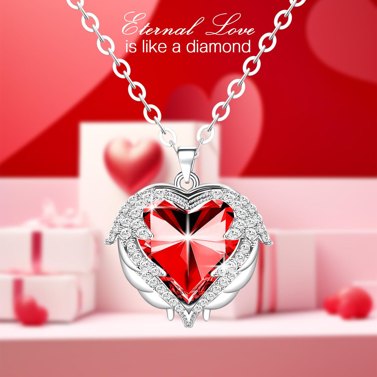 Worthfan eternal rose under transparent lid showcases lasting beauty without upkeep.