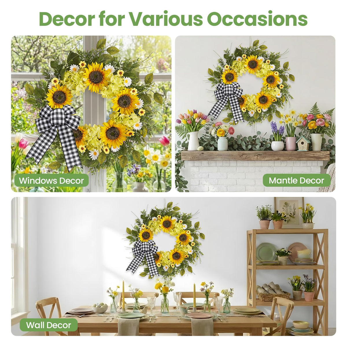 Worthyeah sunflower wreath durable packaging protects your order during transit