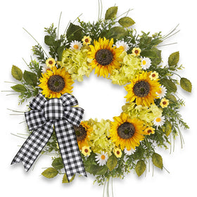 Worthyeah sunflower wreath front door 22 inch welcoming guests with garden charm
