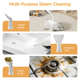 Wotaste steam mop swivels 135 degrees for corner cleaning