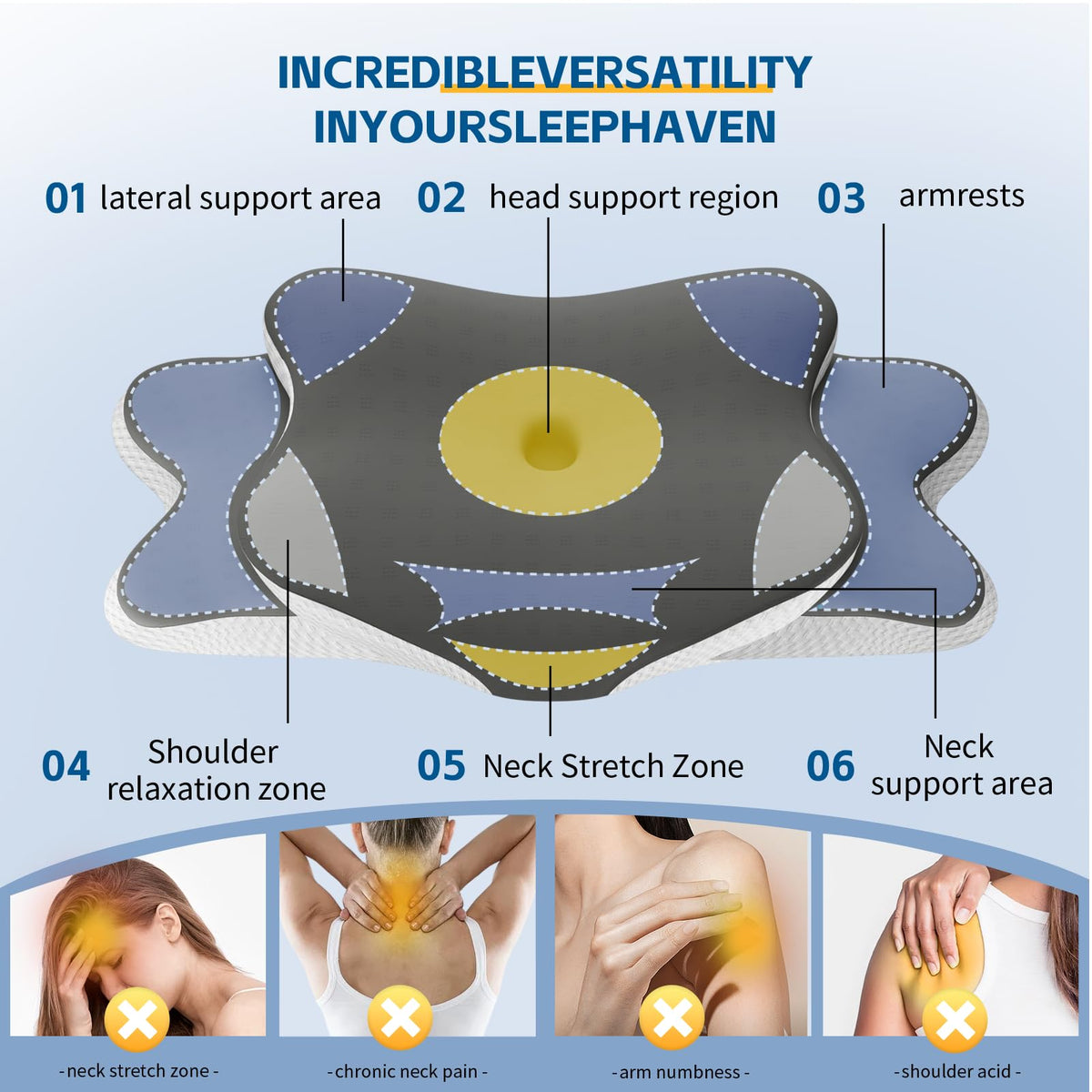 Wotyamomioo height adjustment via 180 degree rotation for personalized sleep angle