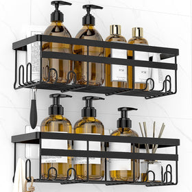WOWBOX shower caddy adhesive hanging shelf keeps shower toiletries organized
