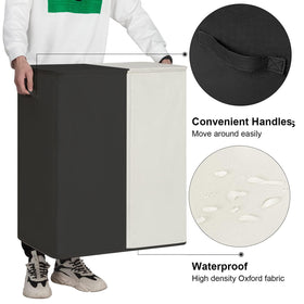 WOWLIVE 600D oxford fabric delivers durable, wear-resistant laundry storage.