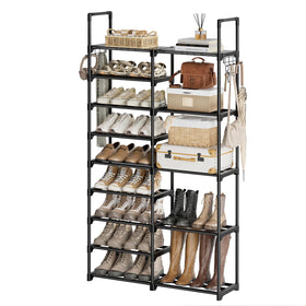 WOWLIVE 9-Tier Shoe Rack front view showing tall, accessible storage for up to 35 pairs