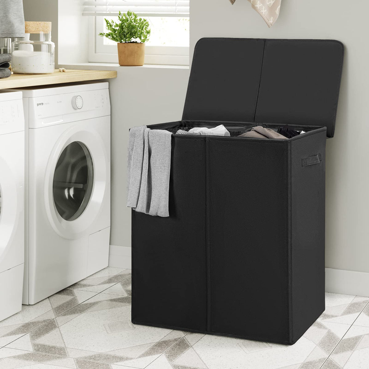 WOWLIVE double compartments help separate lights and darks efficiently.