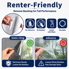 WPCTEV static cling film is glue-free and easy to install.