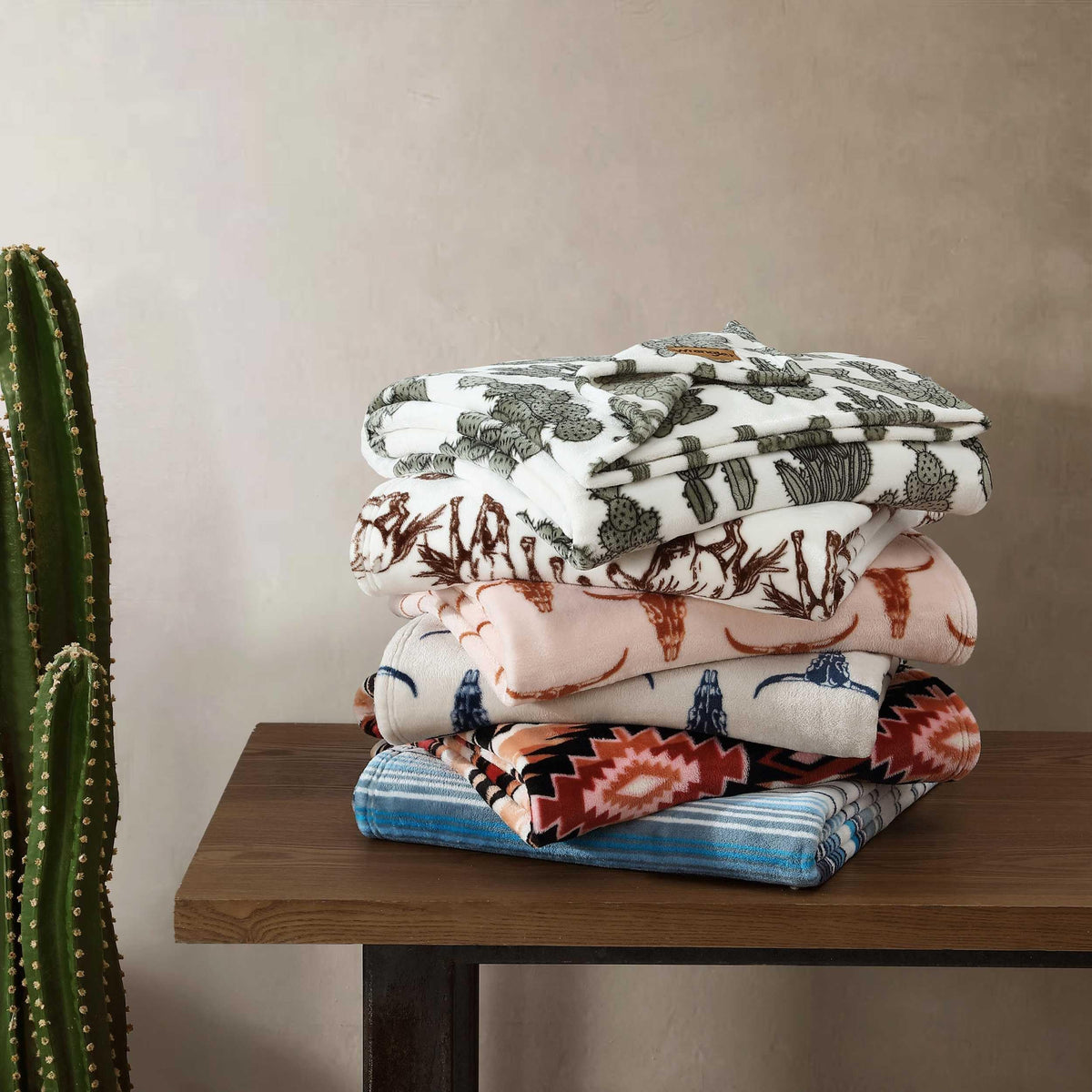 Wrangler blanket is machine washable for easy care after daily use.
