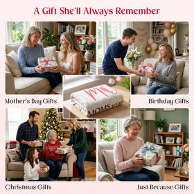WRAPIX gift-ready packaging for a mom blanket gift