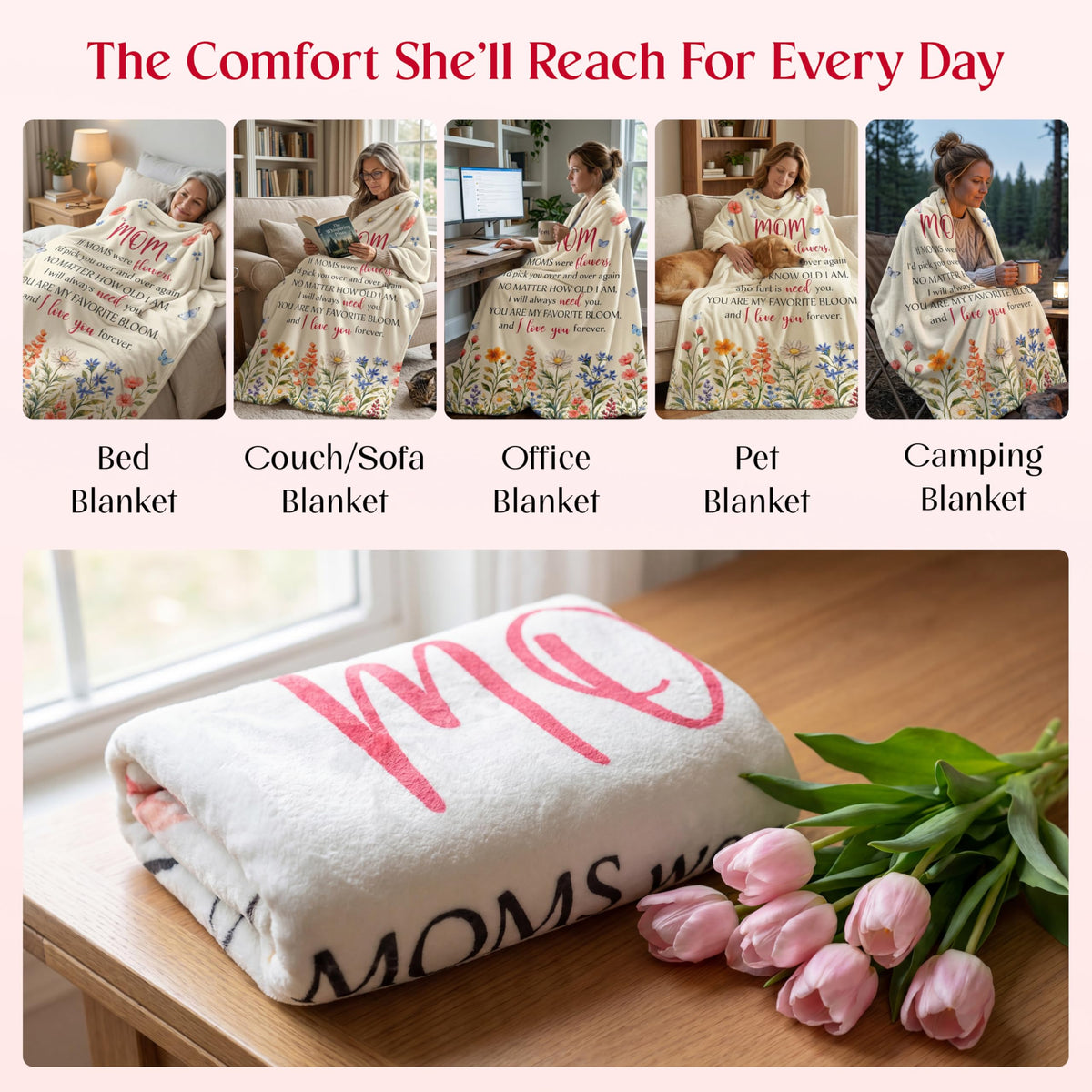 Mom and daughter share a cozy moment with WRAPIX blanket.