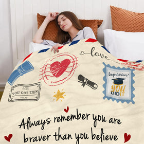 WRAPIX graduation blanket in gift-ready packaging for him or her