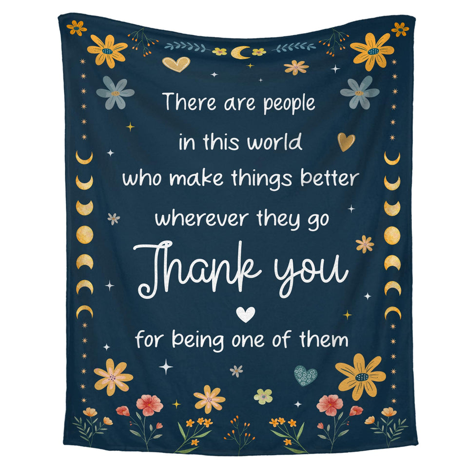 WRAPIX thank you gifts blanket 60x80 close-up showing plush fleece for cozy warmth.