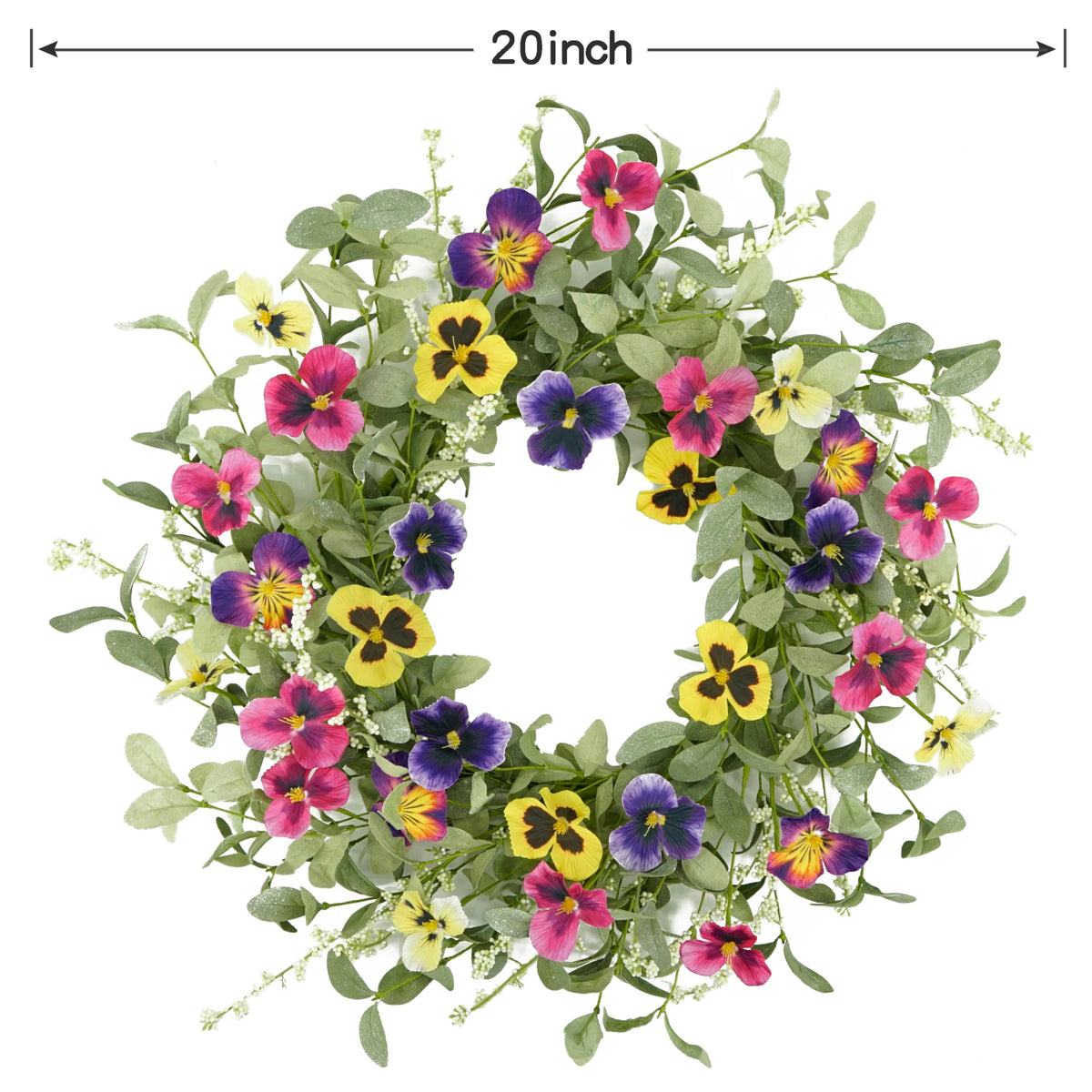 WreathDream lush-green leaves wreath shows realistic fullness and durability.