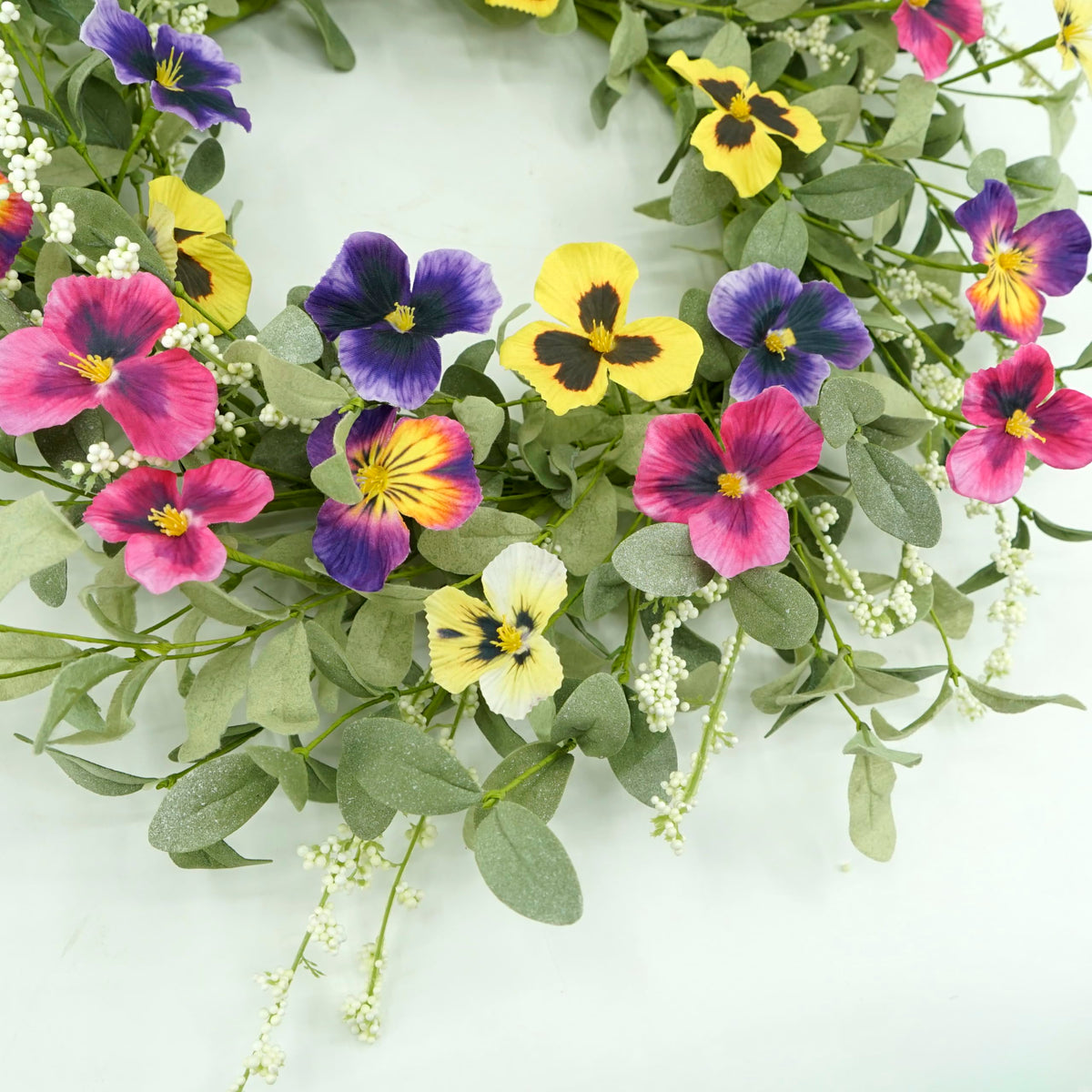 WreathDream hanging wreath suitable for indoor wall or outdoor entry.