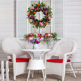 WreathDream indoor-outdoor spring-summer wreath for doors and mantels