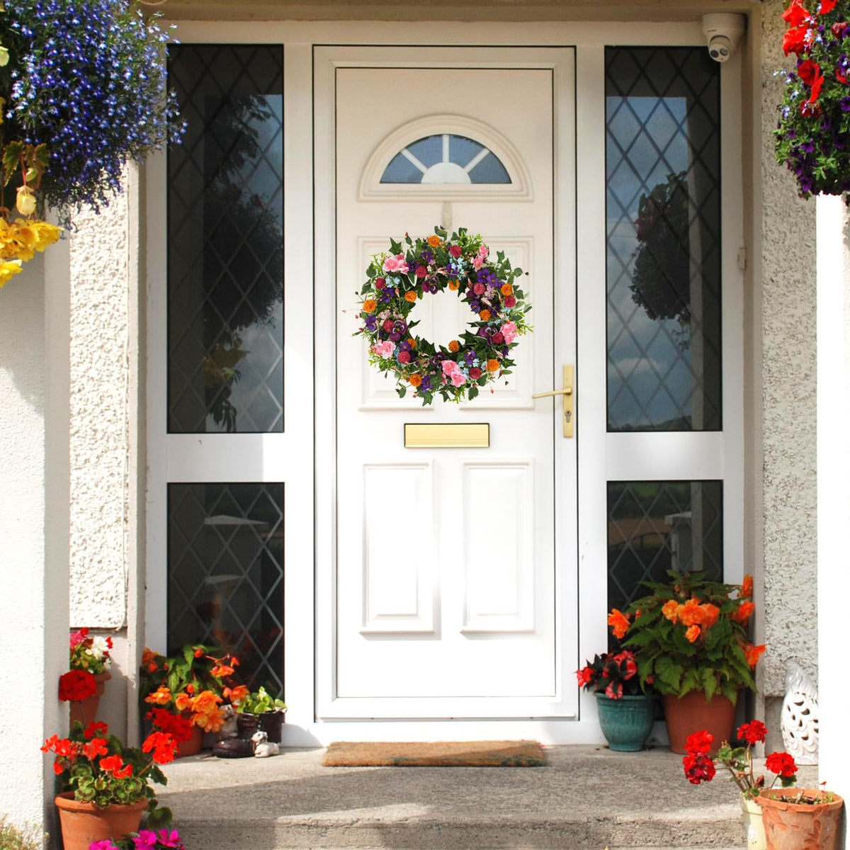 WreathDream pink cherry blossoms wreath adding romantic seasonal charm to homes