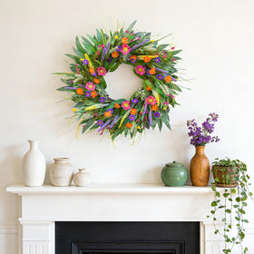Wreathqueen 24-inch-front-door-wreath-durable-materials stays vibrant with minimal care.