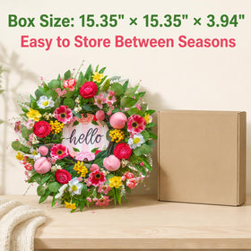 WreathQueen 24 inch diameter provides strong doorway visibility.