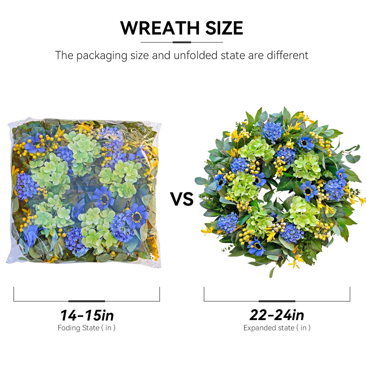 WreathQueen Lifelike artificial flowers wreath adds year‑round charm with realistic textures.