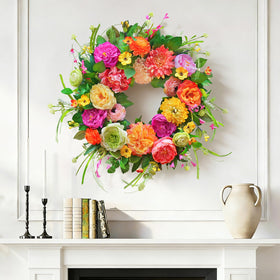 Wreathqueen farmhouse indoor-outdoor wreath blends rustic home aesthetics