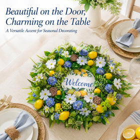 WreathQueen indoor-outdoor versatility suitable for porches and walls.