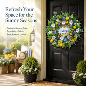 WreathQueen porch-fireplace ambiance decoration that stays vibrant.