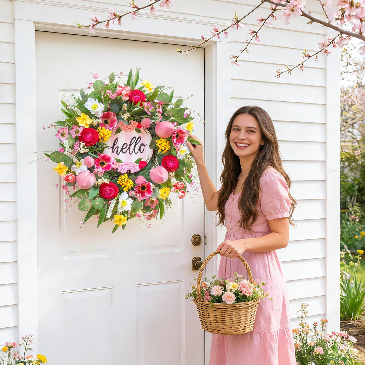 WreathQueen spring gift wreath suits housewarmings and seasonal celebrations.