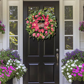 WreathQueen spring-summer wreath offering bold color and farmhouse charm