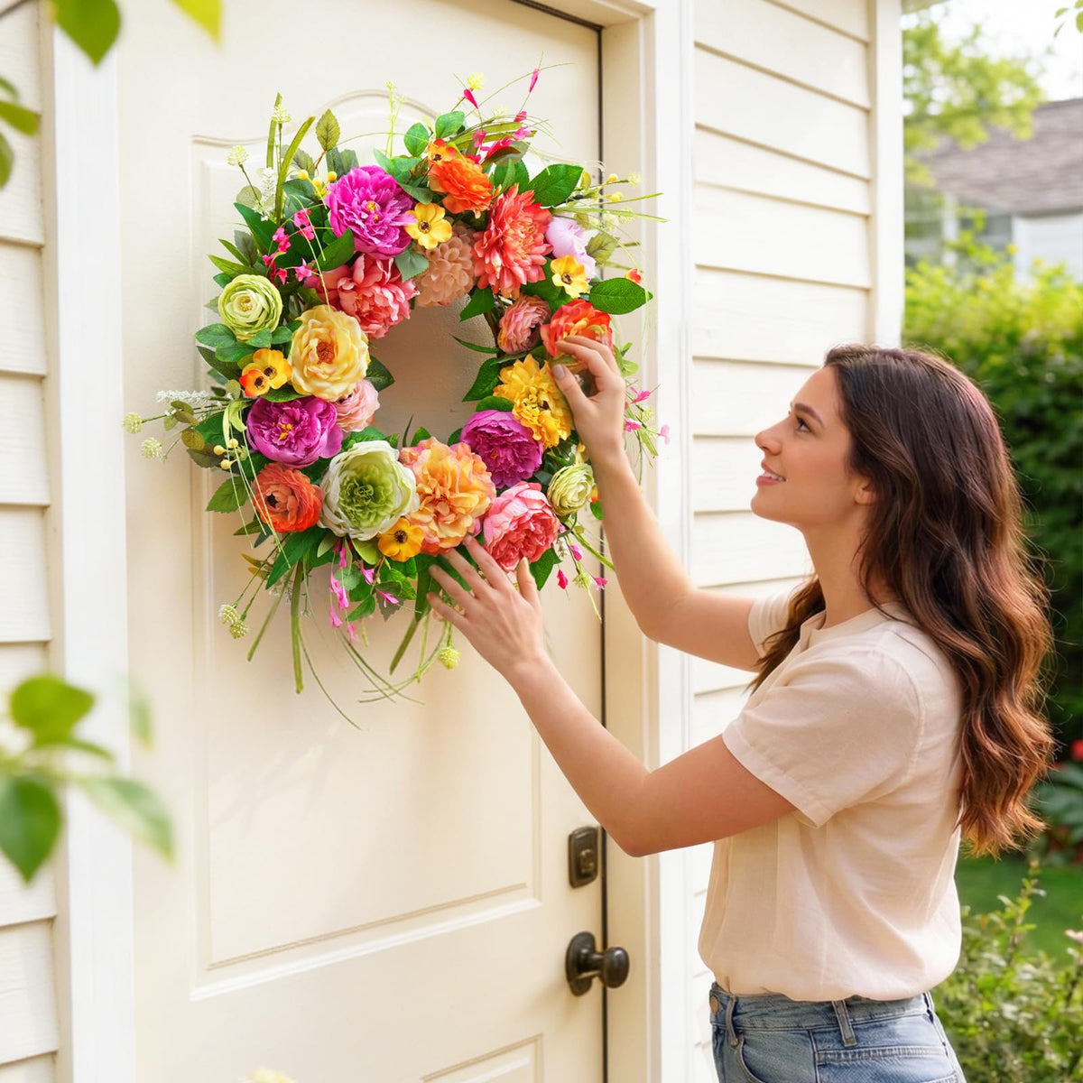 Wreathqueen welcome wreath ideal for weddings and celebrations