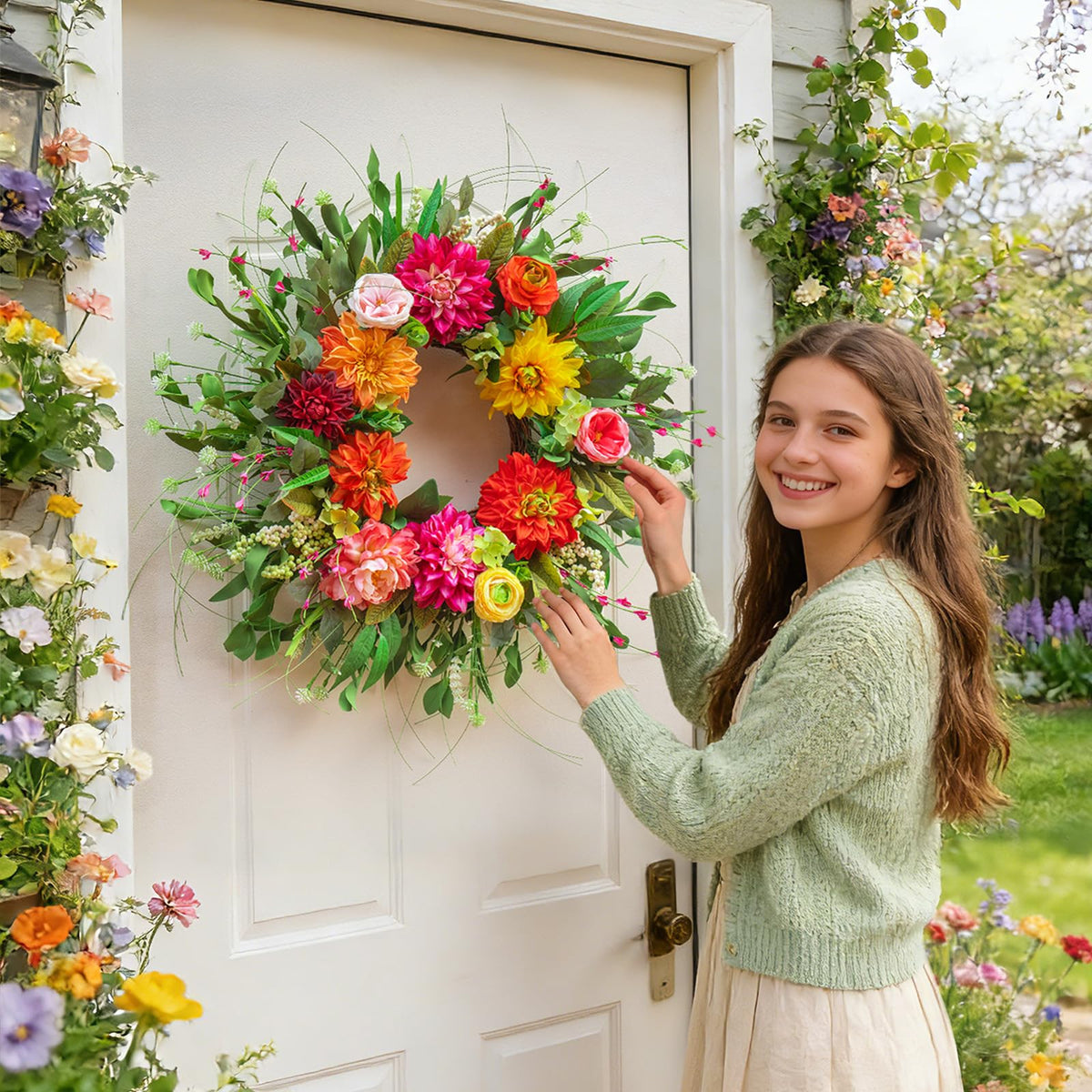 WreathQueen wreath back hook design for easy hanging