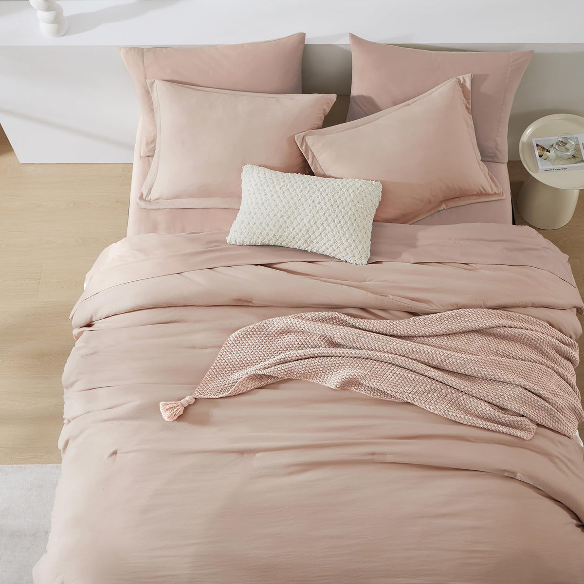 WRENSONGE pillow shams 20x26 frame the bed for a polished look.