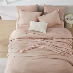 WRENSONGE pillow shams 20x26 frame the bed for a polished look.