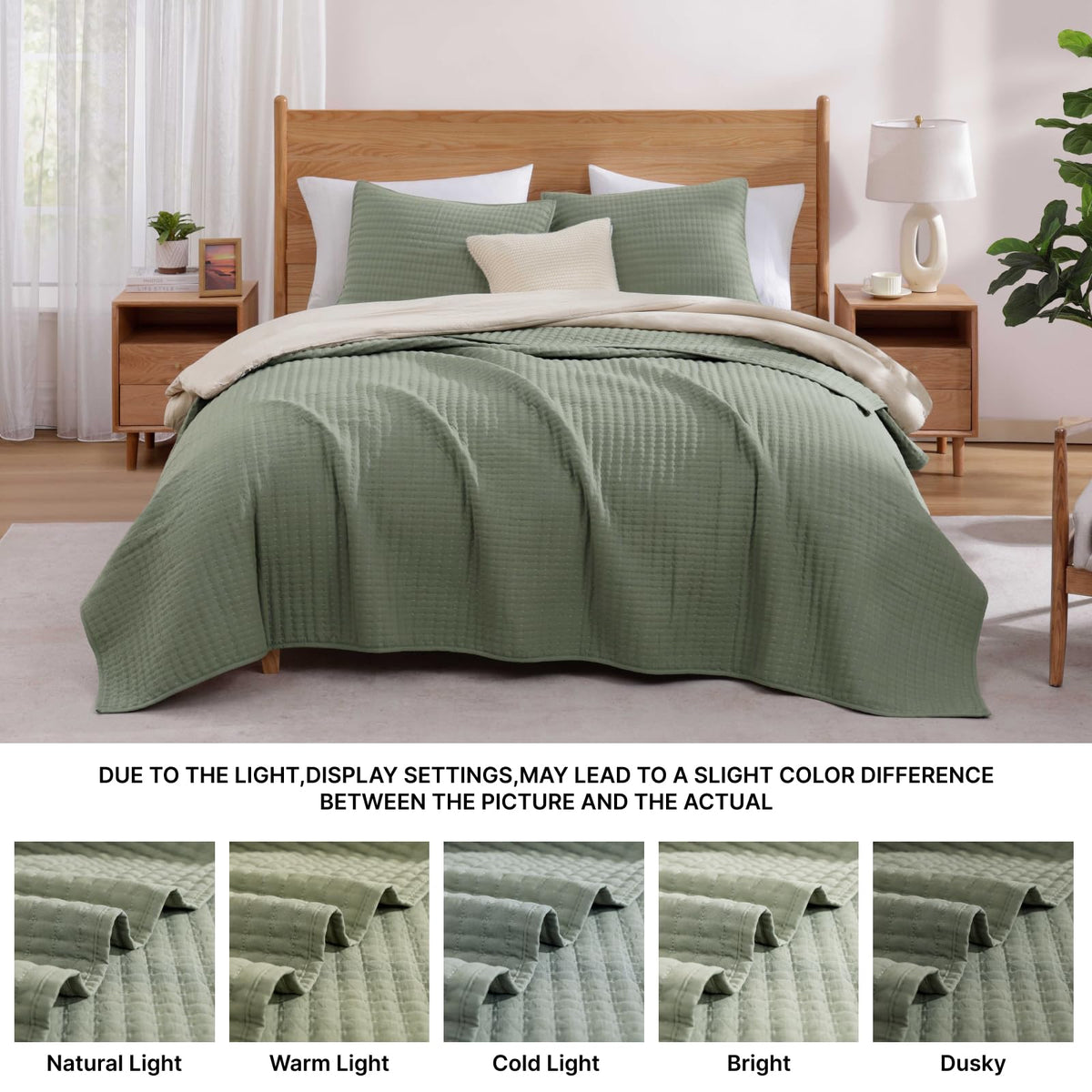 WRENSONGE 3-piece set includes quilt and two shams for complete styling.