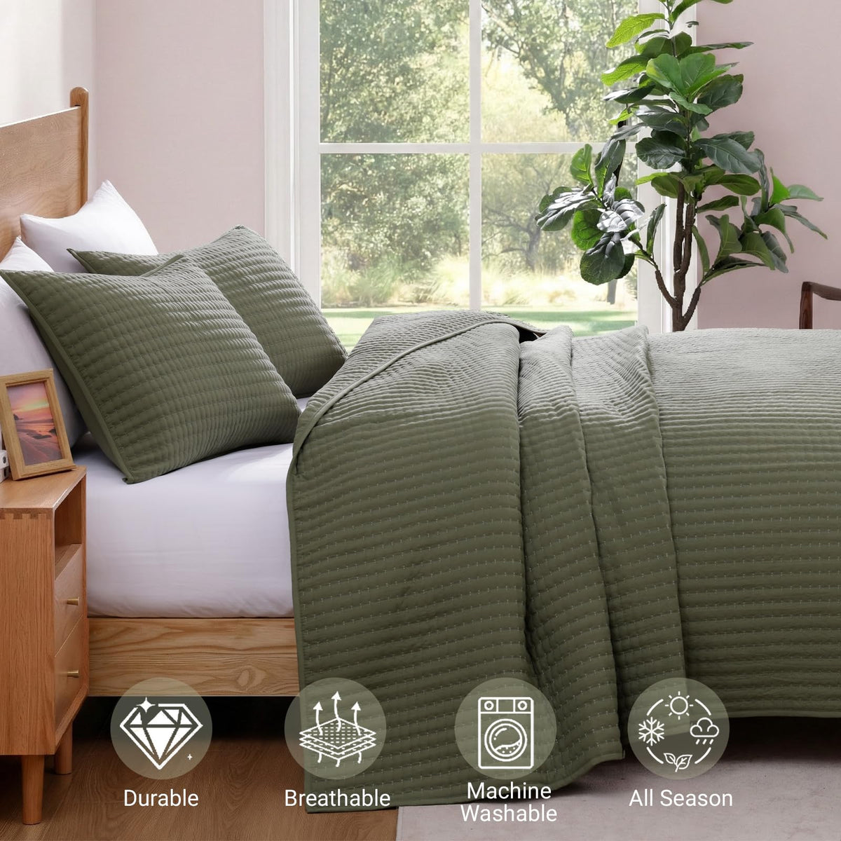 WRENSONGE easy-care fabric is machine washable and low maintenance.