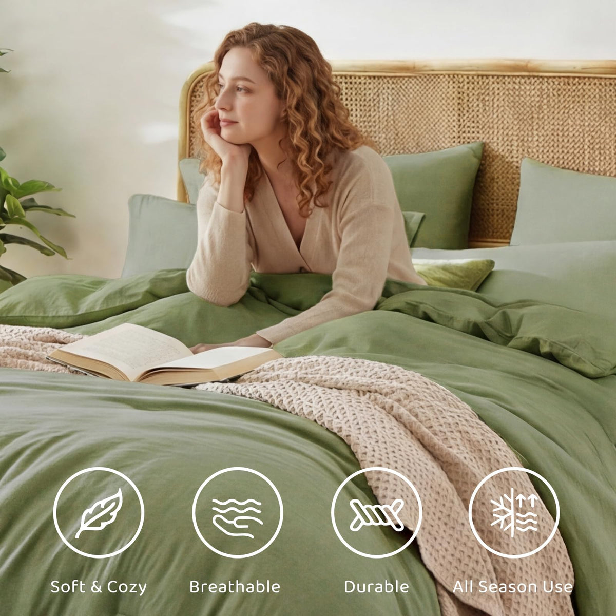 WRENSONGE fitted sheet detail shows a 14-inch pocket for secure fit