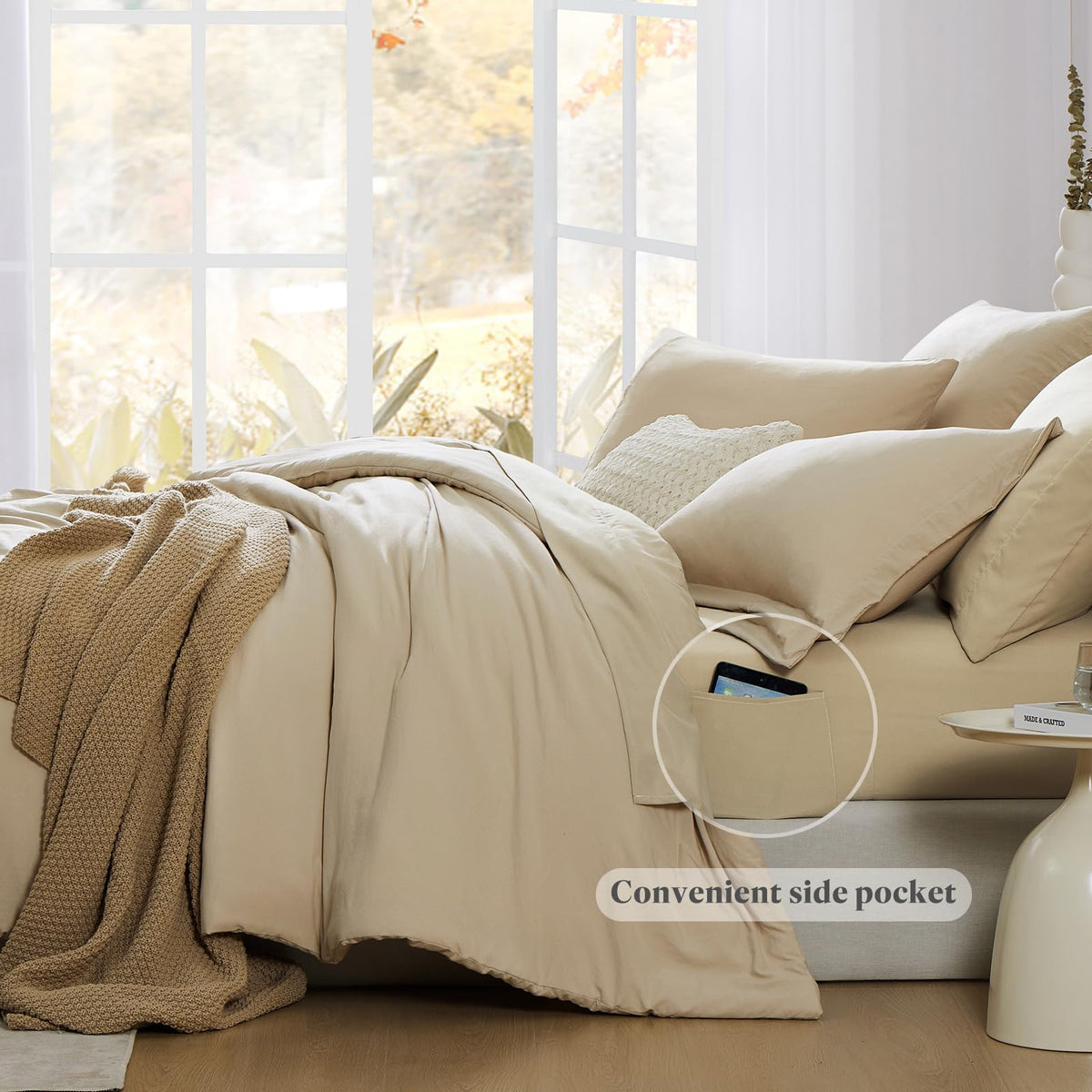 WRENSONGE pillow shams 20x26 add a coordinated, hotel-like finish to the bed.