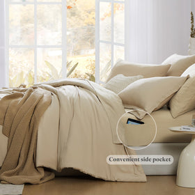 WRENSONGE pillow shams 20x26 add a coordinated, hotel-like finish to the bed.