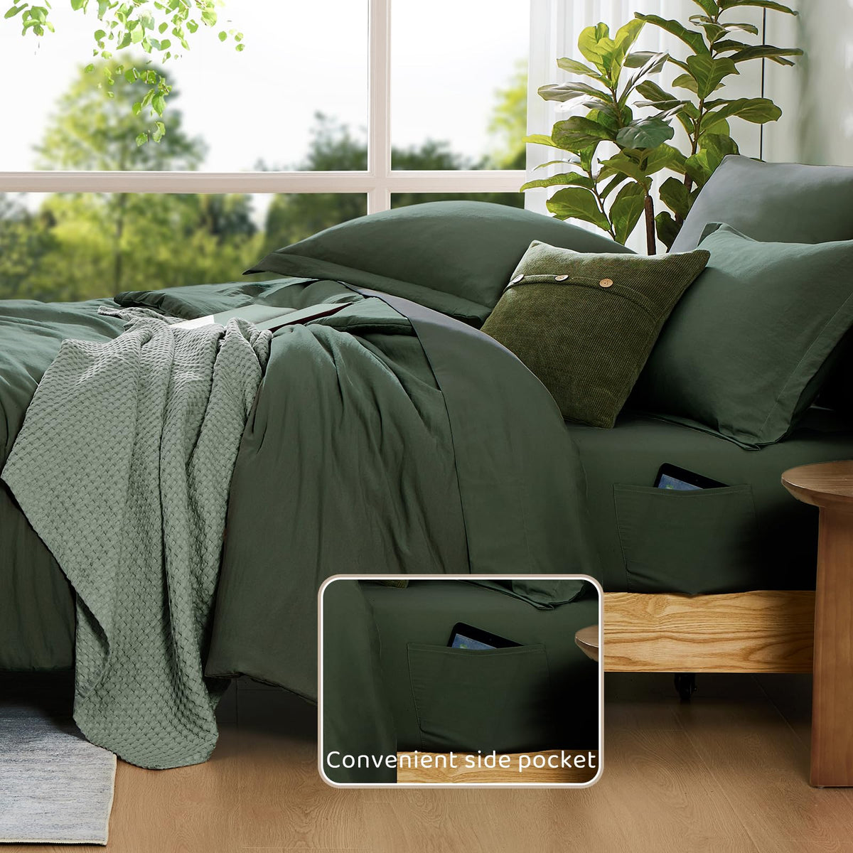 WRENSONGE pillowcases provide soft, breathable coverage for a tidy sleep space.