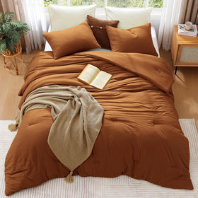 WRENSONGE queen-size comforter 90x90 on bed showcases generous coverage.