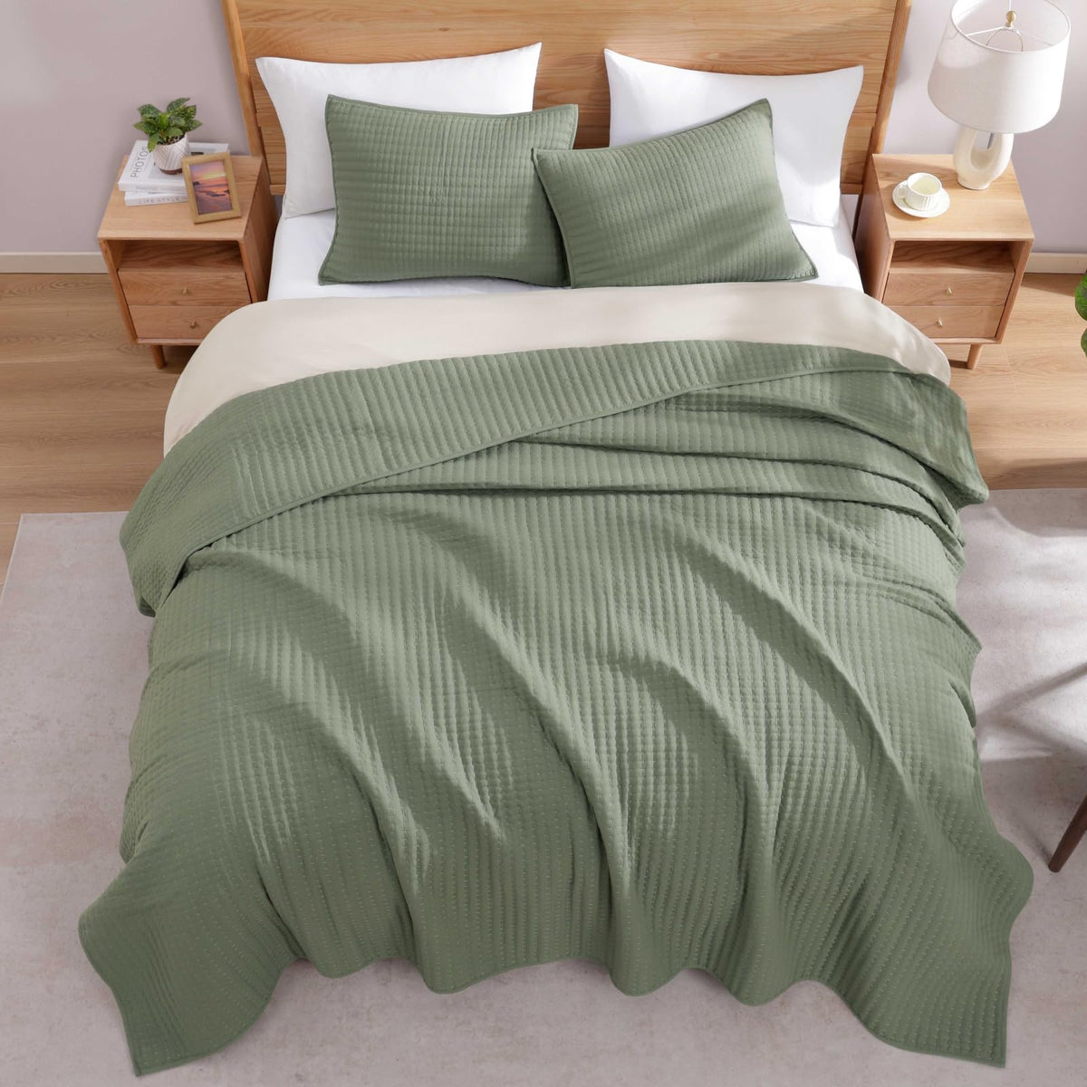 WRENSONGE quilt doubles as a sofa cover protecting furniture and color.
