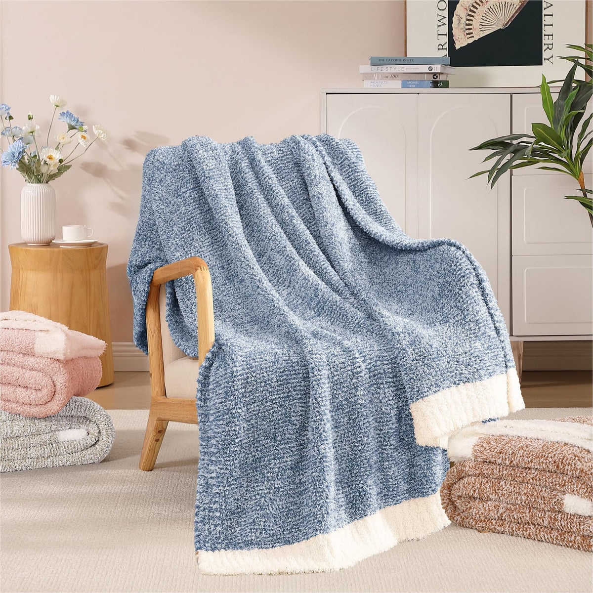 WRENSONGE throw blanket plaid pattern adds timeless decor appeal