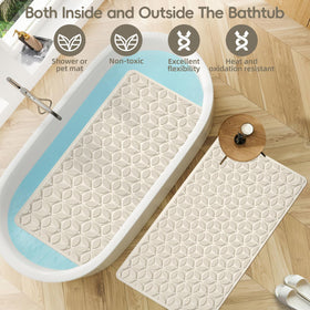 WRISIN mat massage texture eases foot fatigue during bath or shower time.