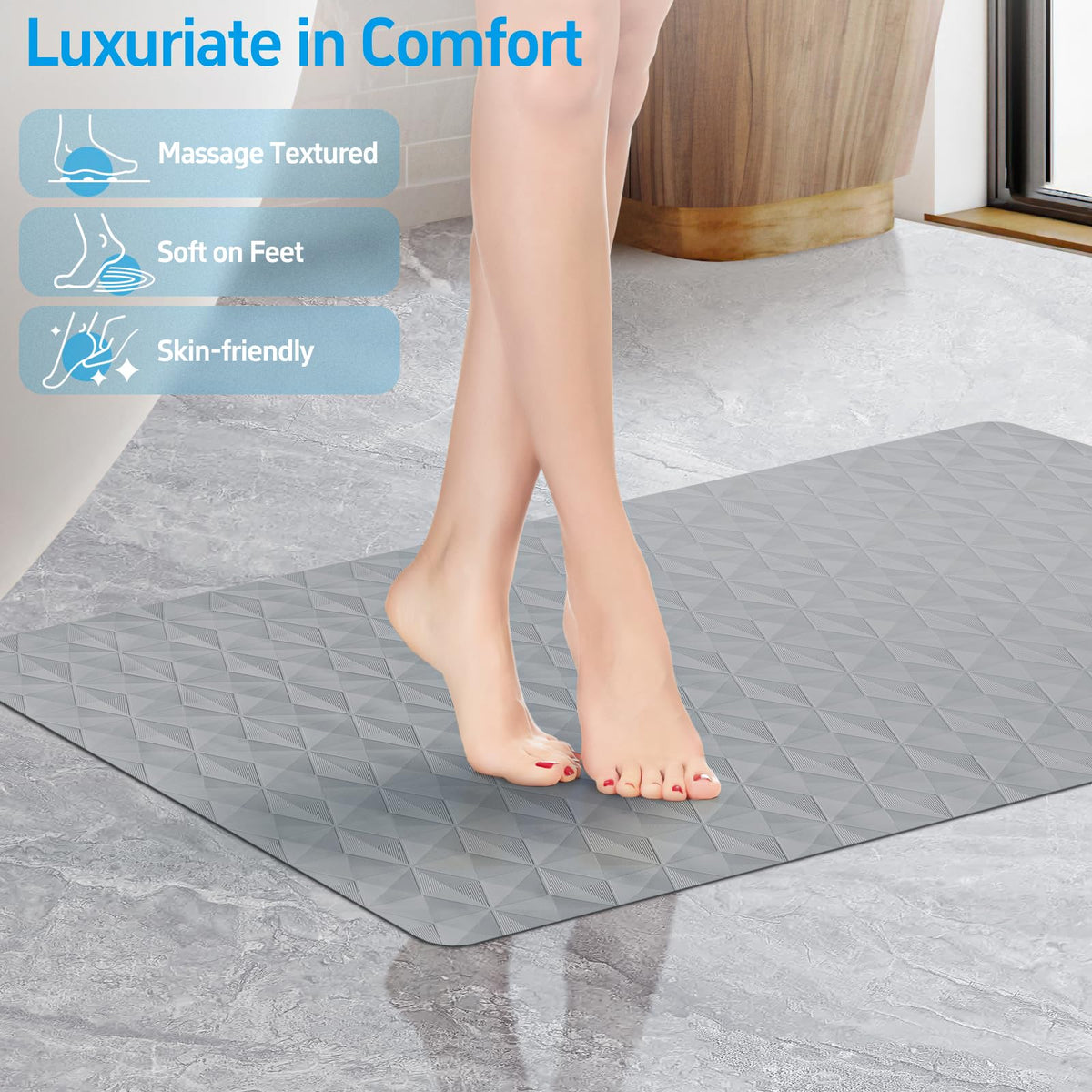 WRISIN anti-slip texture with massage bumps reduces fatigue.