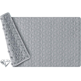 WRISIN non-slip bathtub mat with diamond pattern for elegant safety.