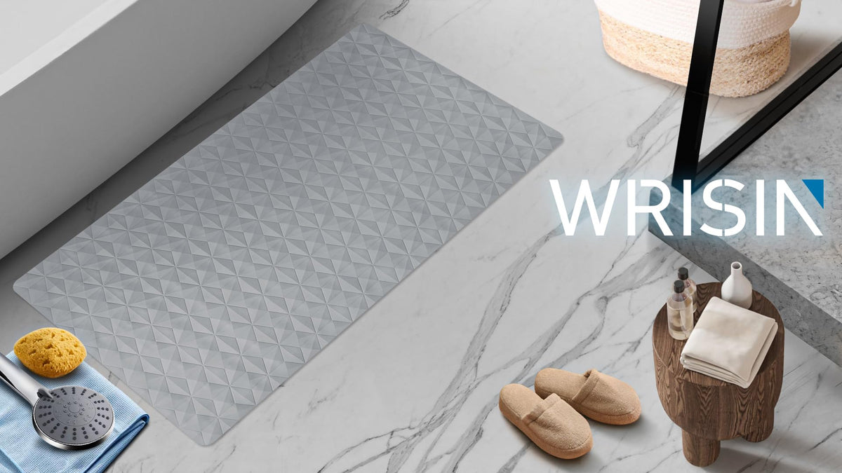 WRISIN durable rubber bath mat ready for everyday use.