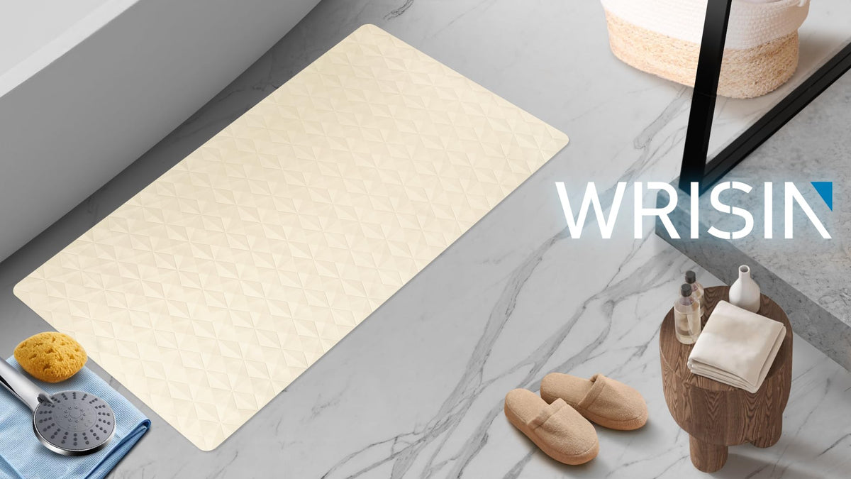 WRISIN machine washable bath mat for easy care