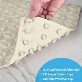 WRISIN non-slip bathtub mat made of natural rubber for skin-friendly use