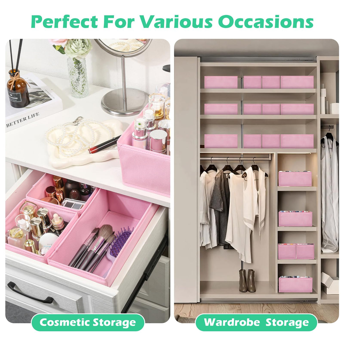Wrrlors baby clothes storage fits in dressers and wardrobes.