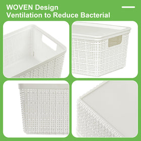 Wrrlors stackable baskets save space on shelves