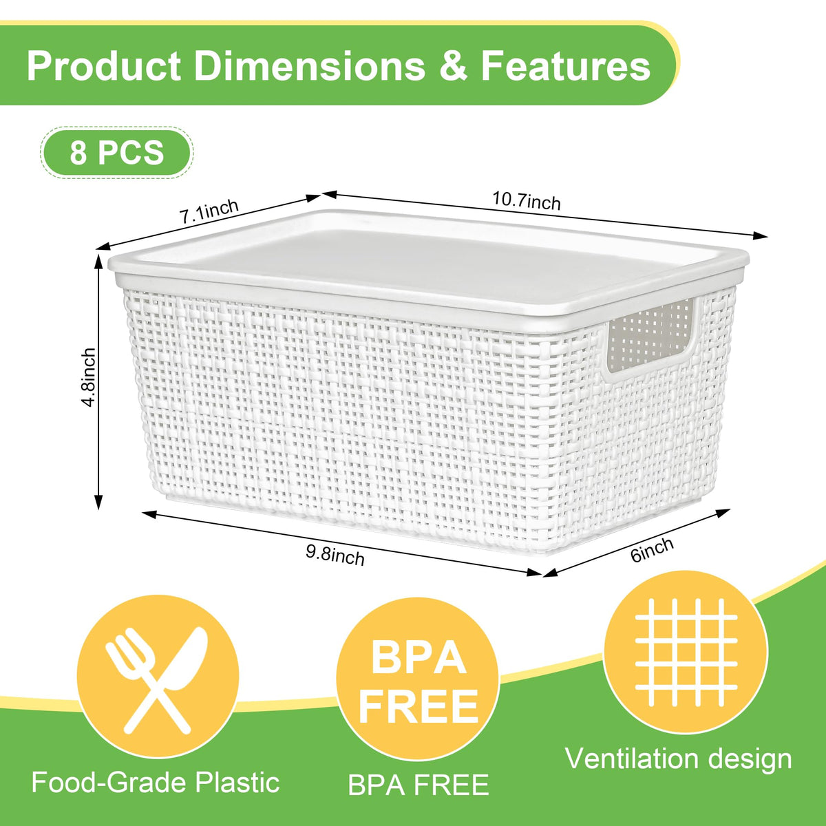 Wrrlors vented baskets promote airflow for small items