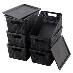 WRRLORS baskets with lids for clutter-free desktop organization and easy access